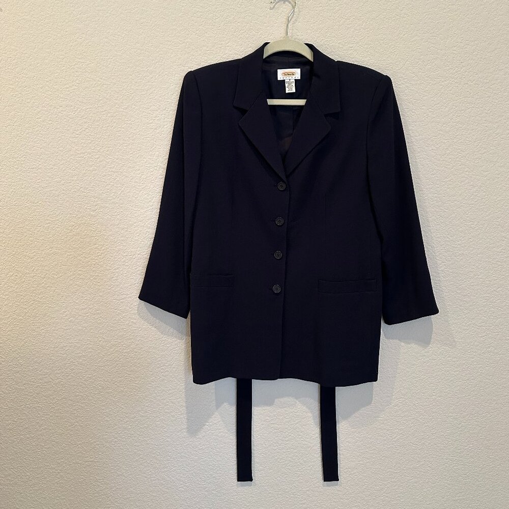 Talbots Black Suit Jacket with Belt